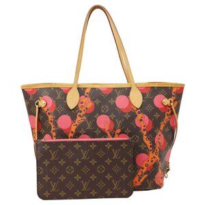 Louis Vuitton  Neverfull MM Grenade Ramages Monogram Canvas Tote Bag Brown